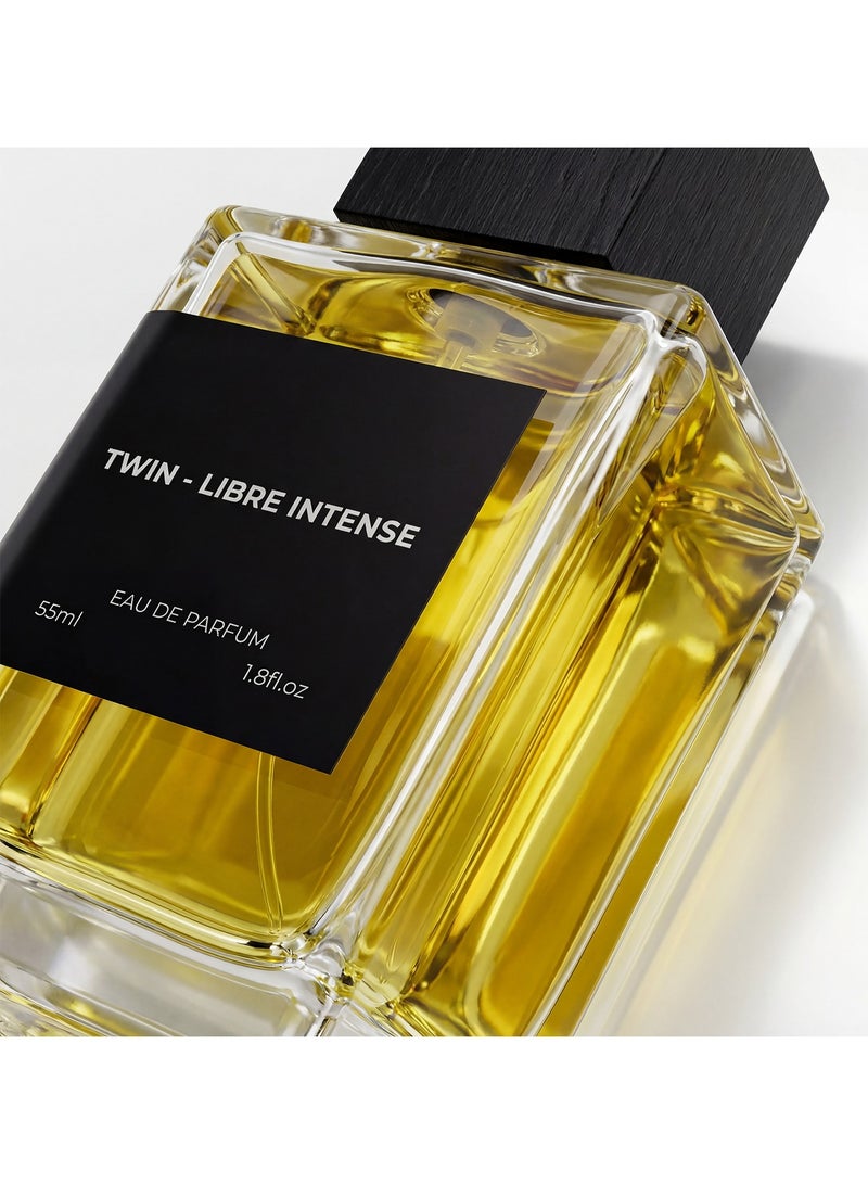توين عطر ليبر إنتنس أو دو بارفان 55 مل، عطر يدوم طويلاً للجنسين، عطر شرقي زهري دافئ ذو حضور أنيق، مناسب للرجال والنساء، مثالي للاستخدام المسائي - Image 2